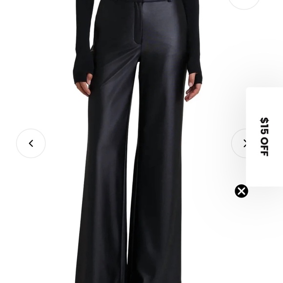 Commando Matte Metallic Black Trousers. NEW